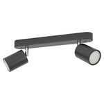 Lámpara Spot Reciso Negra de 2 Luces