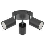 Lámpara Spot Reciso Negra de 3 Luces