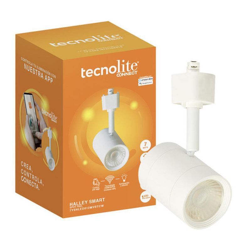 Lámpara de Riel Smart RGB Atenuable Blanca 7 W