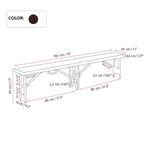 Banca  de Exterior Plegable Plástica Ratán Café