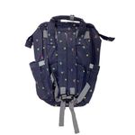 Pañalera Tipo Mochila Estampado de Frutas Azul