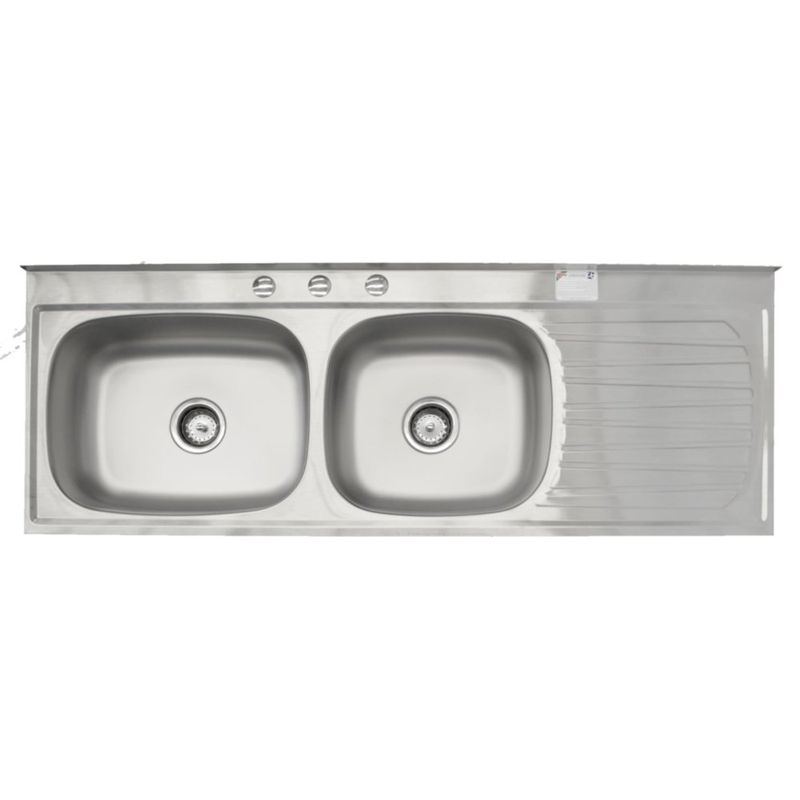 Lavatrastos de Sobre Poner con Dos Fosas