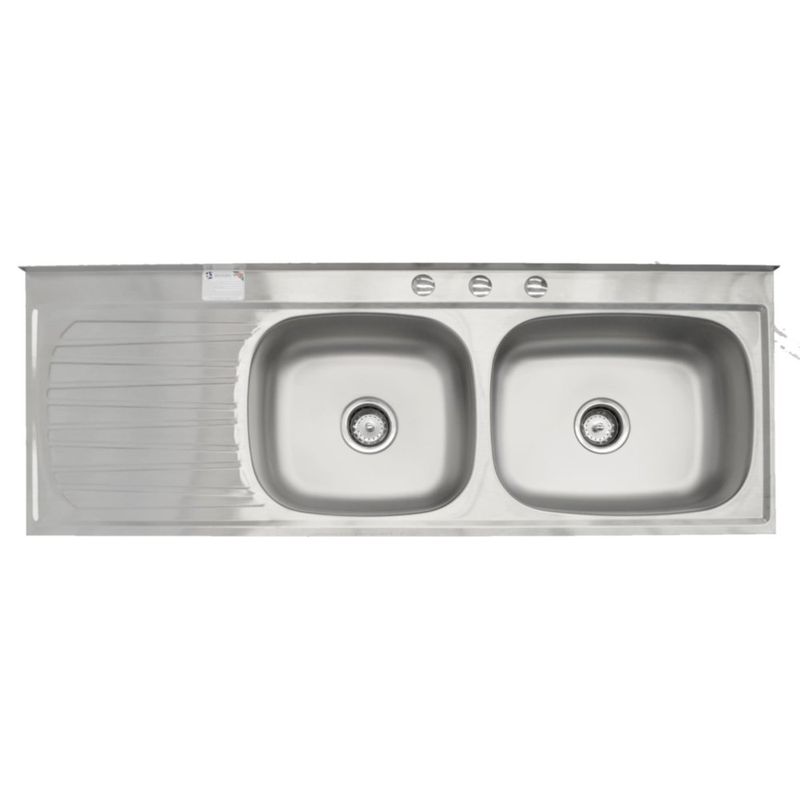 Lavatrastos de Sobreponer con Dos Fosas