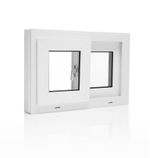 Ventana PVC S80 Corrediza con Cedazo Blanca 60 x 40 Cm