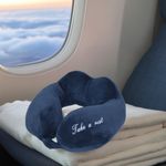 Cojín Azul Súper Suave de Cuello para Viaje
