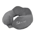 Cojín Gris Super Suave de Cuello para Viaje