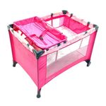 Corral con Cambiador Rosado