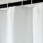 Cortina Blanca con Ganchos para Ducha