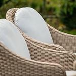 Set 2 Sillas Beige de Mimbre Medena
