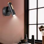 Lámpara de Pared Arbotante LED Luz Cálida Negra 6 W