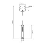 Lámpara Colgante Luz Cálida 8 W Negra 1.5 M