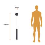 Lámpara Colgante Luz Cálida 8 W Negra 1.5 M