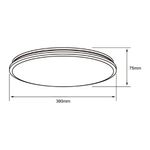 Plafón LED  Ajustable Gris Oscuro 24 W