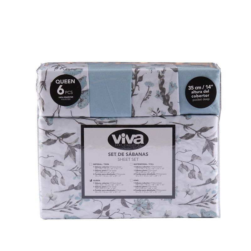 Set de Sábanas Queen 6 Pzas Diseños Surtidos
