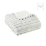 Throw Ribbed Crema Olive