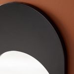 Espejo de Pared Ovalado de Madera Negro