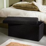 Banca Plegable con Almacenamiento Negro