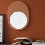Espejo de Pared Ovalado de Madera Marrón