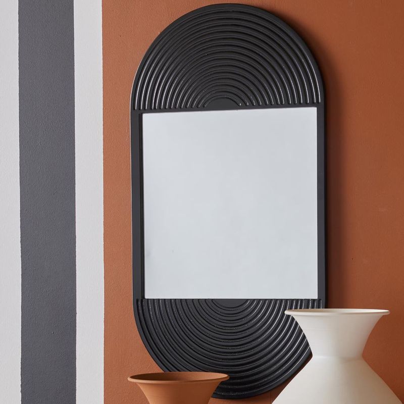 Espejo Cuadrado Decorativo con Marco de Madera