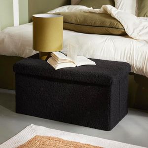 Banca Plegable con Almacenamiento Negro