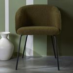 Silla Louie Tapizada Verde Olivo