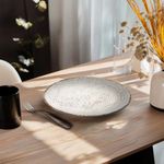 Plato Para Cena 10.6 Plg Granito Blanco - Niu Haus