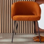 Silla Louie Tapizada en Caramelo