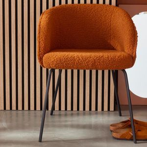 Silla Louie Tapizada en Caramelo