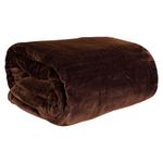 Frazada Aterciopelada Café 200 X 240 Cm