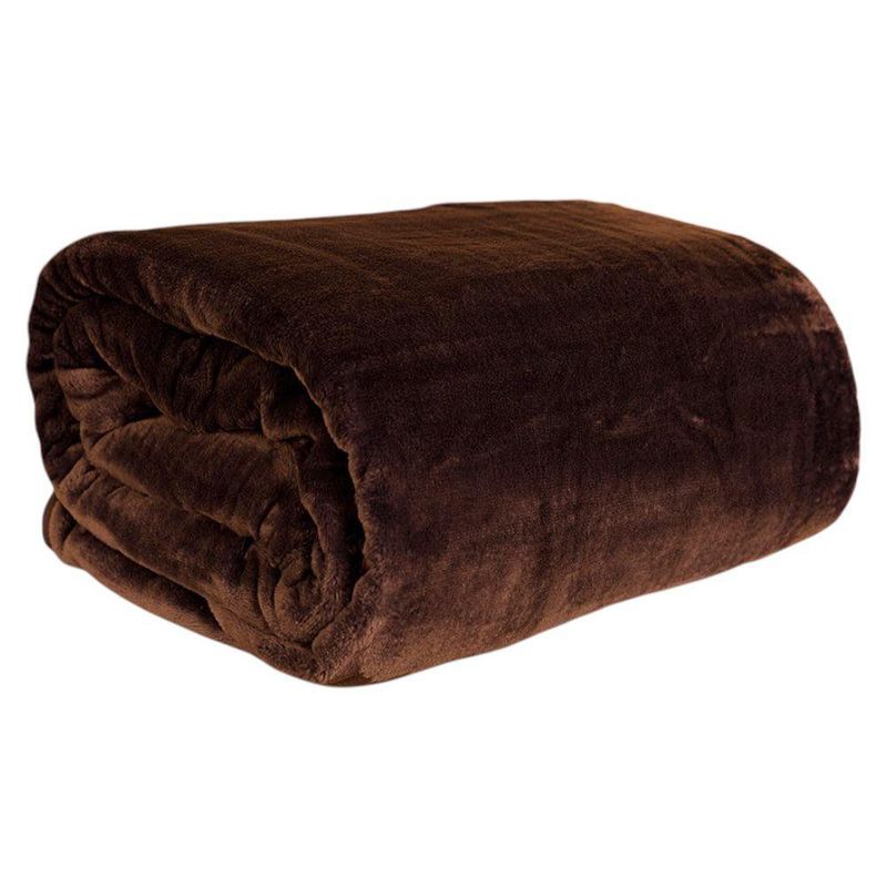 Frazada Aterciopelada Café 200 X 240 Cm