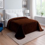 Frazada Aterciopelada Café 200 X 240 Cm