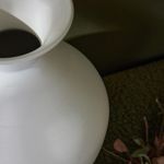 Florero de Metal Blanco