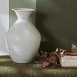 Florero de Metal Blanco