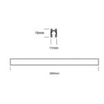 Riel de Empotrar/Sobreponer para Lámparas Magnet 24 V 2 M