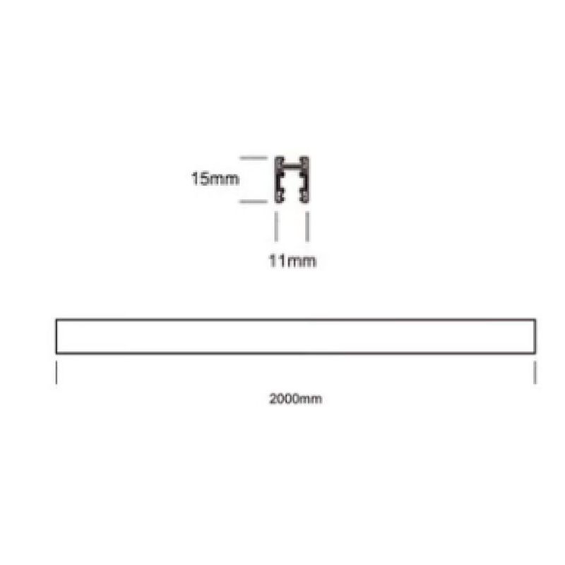 Riel de Empotrar/Sobreponer para Lámparas Magnet 24 V 2 M