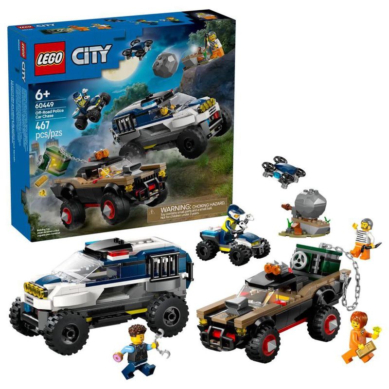 Lego City Persecución Policial Todo Terreno 467 Pzas