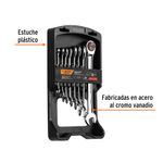 Juego de 8 Llaves Combinadas Estándar Pulidas con Matraca