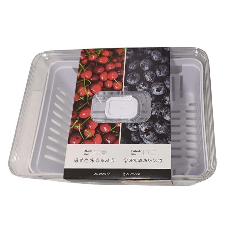 Organizador Fresh con 2 Canastas 2.2 Lts Transparente