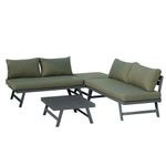 Set de Exterior Oliva Aluminio 4 Piezas