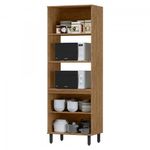 Gabinete Torre Toscana para 2 Hornos de Cocina 80 x 51.6 x 230 cm Café y Crema