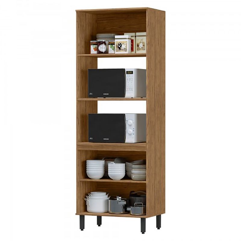 Gabinete Torre Toscana para 2 Hornos de Cocina 80 x 51.6 x 230 cm Café y Crema