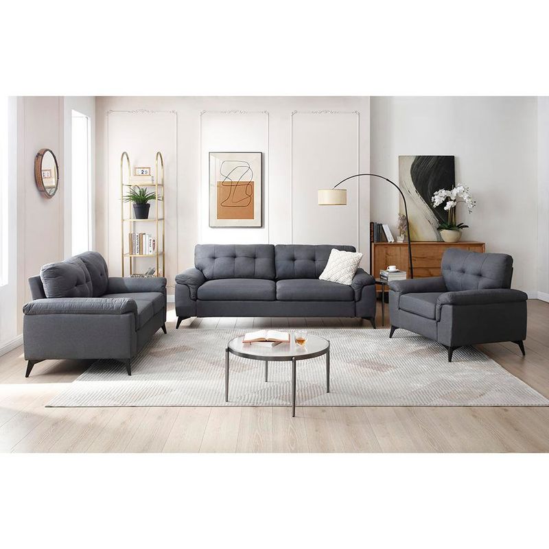 Set de Sala Everest 3+2+1 Gris Oscuro
