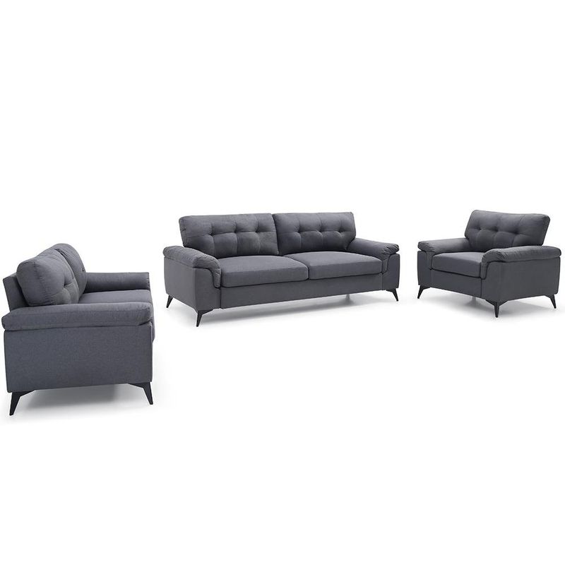 Set de Sala Everest 3+2+1 Gris Oscuro