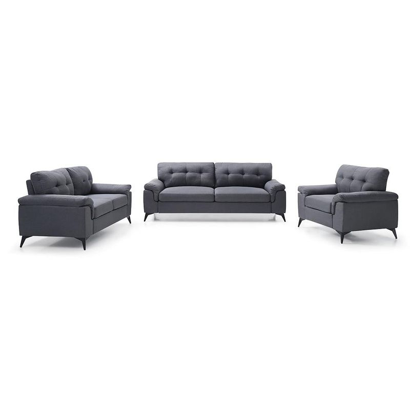 Set de Sala Everest 3+2+1 Gris Oscuro