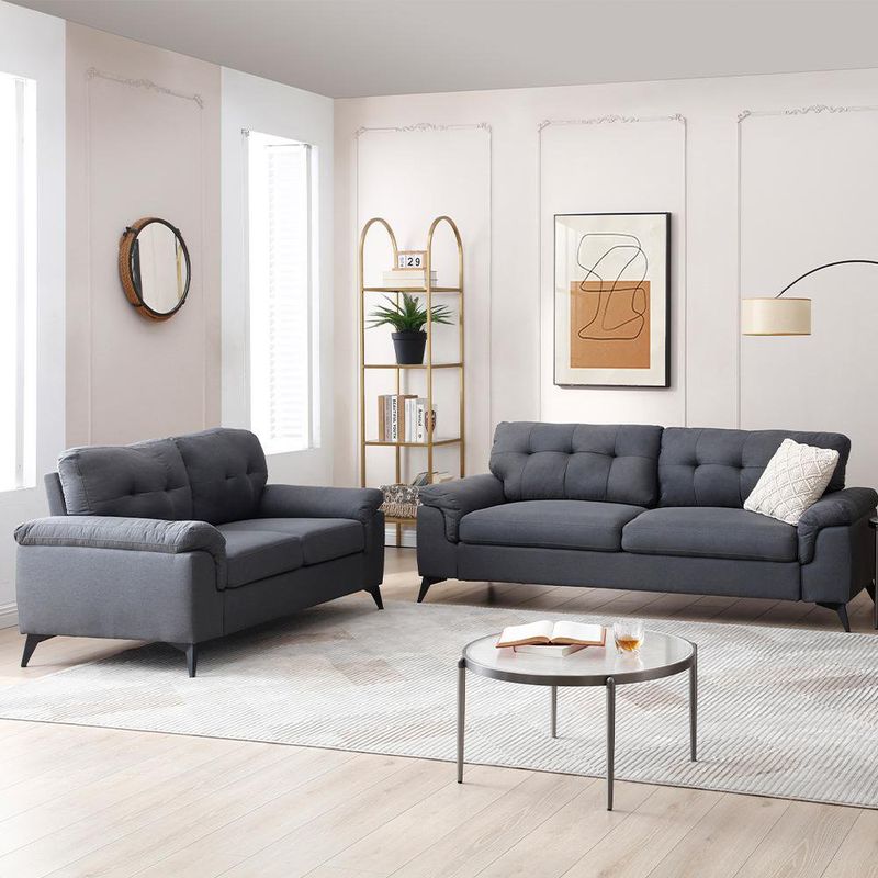 Set de Sala Everest 3+2+1 Gris Oscuro