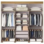 Armario Ita de 6 Puertas Color Café Textura Acanalada 47 x 230 x 223 Cm