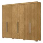 Armario Ita de 6 Puertas Color Café Textura Acanalada 47 x 230 x 223 Cm