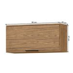 Gabinete Aéreo Toscana Café y Crema de 1 Puerta 80 x 29 x 37 cm para Cocina