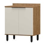 Gabinete Base Toscana Café y Crema de 2 Puertas 80 x 51.6 x 91.7 cm para Cocina