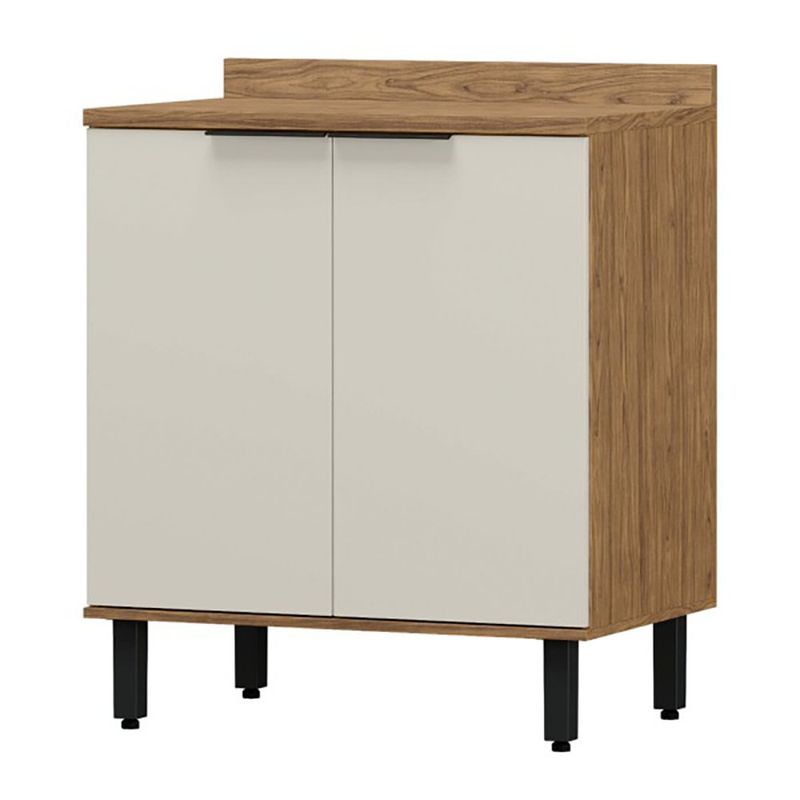 Gabinete Base Toscana Café y Crema de 2 Puertas 80 x 51.6 x 91.7 cm para Cocina